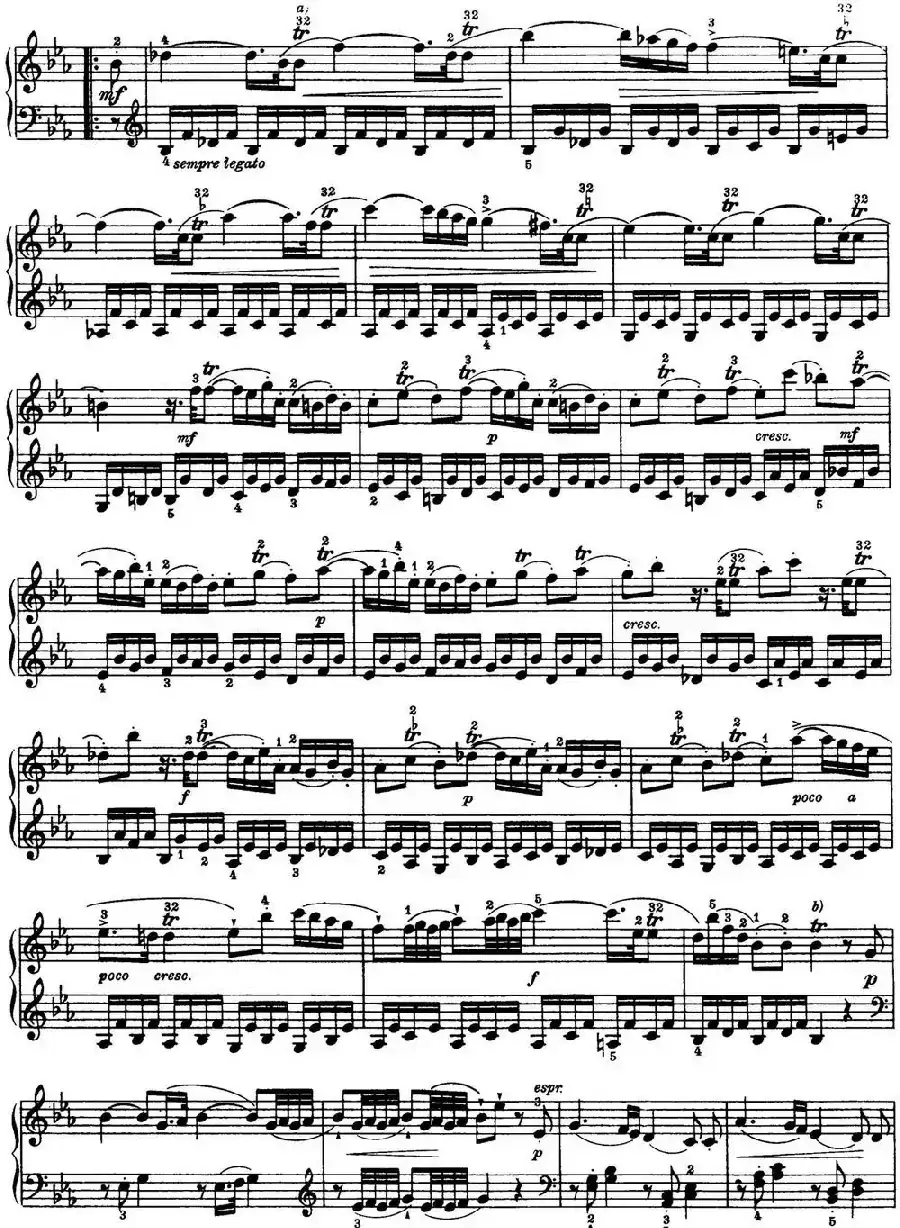 海顿 钢琴奏鸣曲 Hob XVI 45 Divertimento Eb major