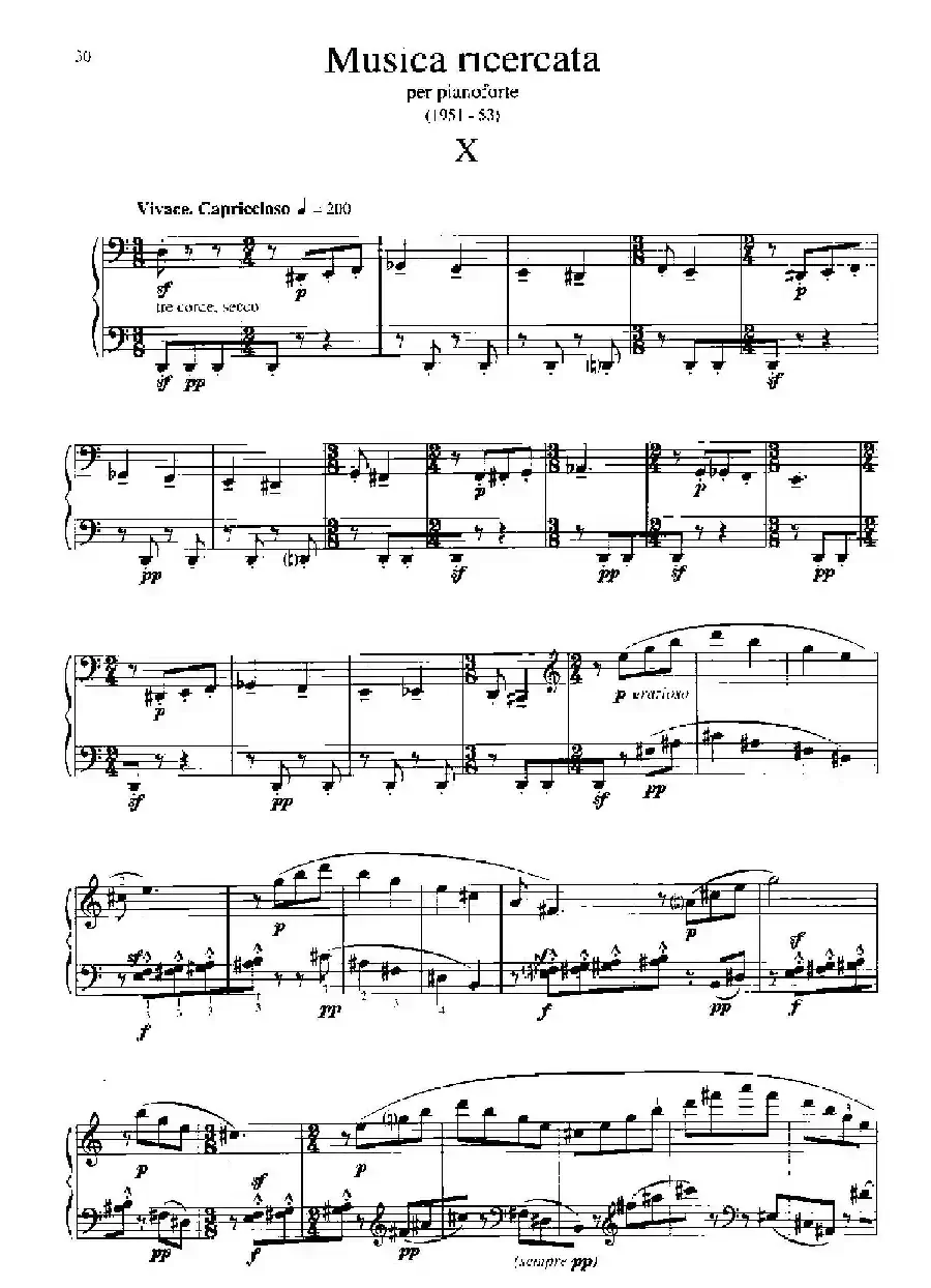Musica Ricercata（音乐习作·10）