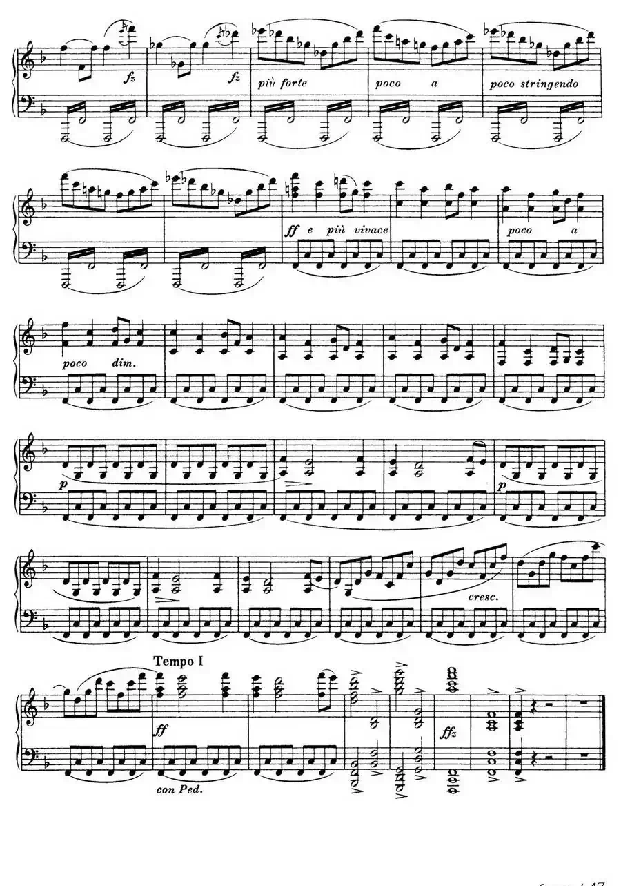 Piano Sonata in F Maj Op·12 （F大调钢琴奏鸣曲·第一乐章）