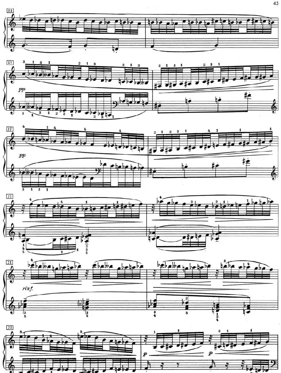 德彪西12首钢琴练习曲（7 半音阶练习v1.0 degrés chromatiques）