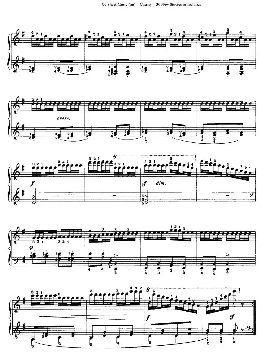 Czerny - 30 New Studies - 12（车尔尼Op849 - 30首练习曲）