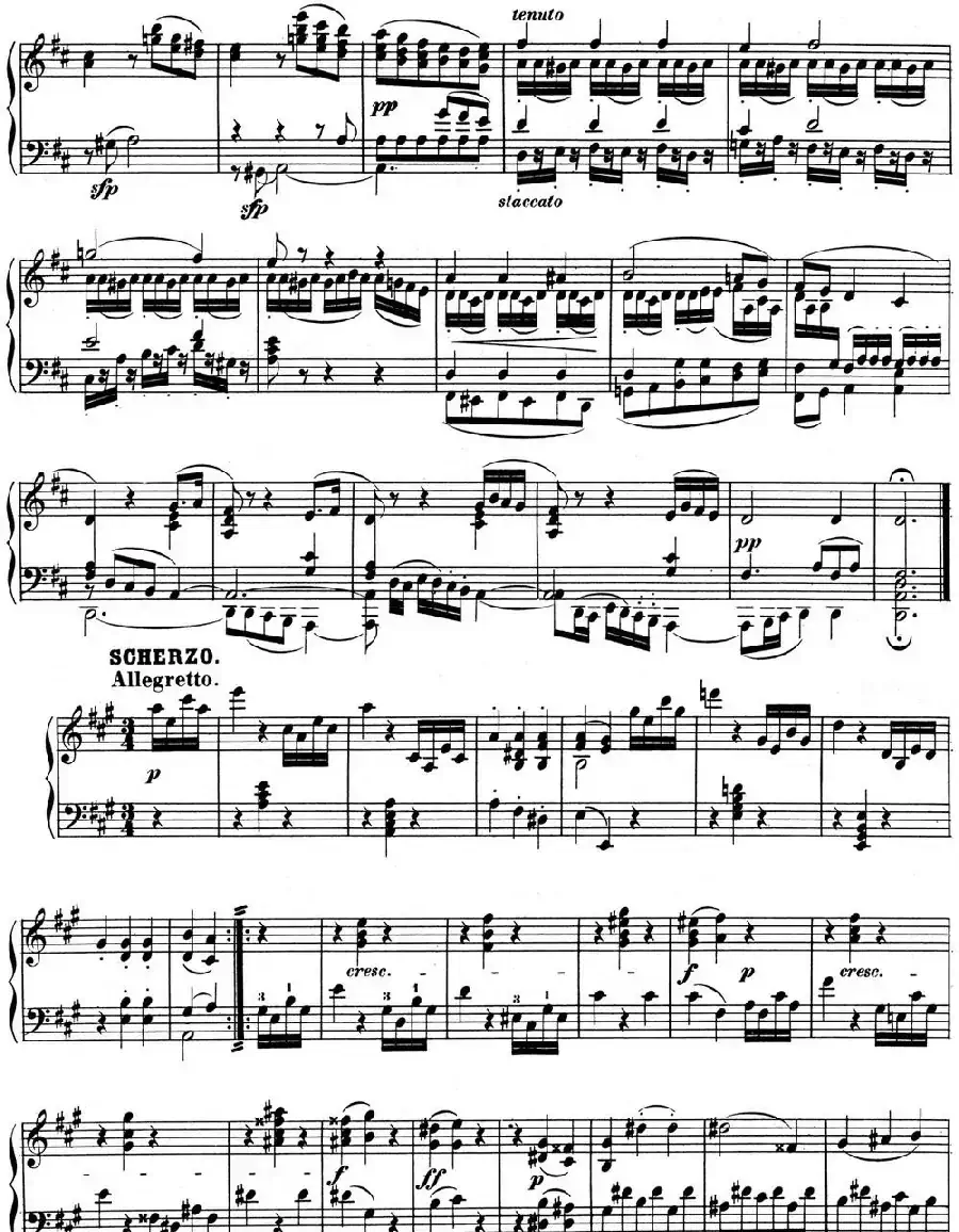 贝多芬钢琴奏鸣曲02 A大调 Op.2 No.2 A major