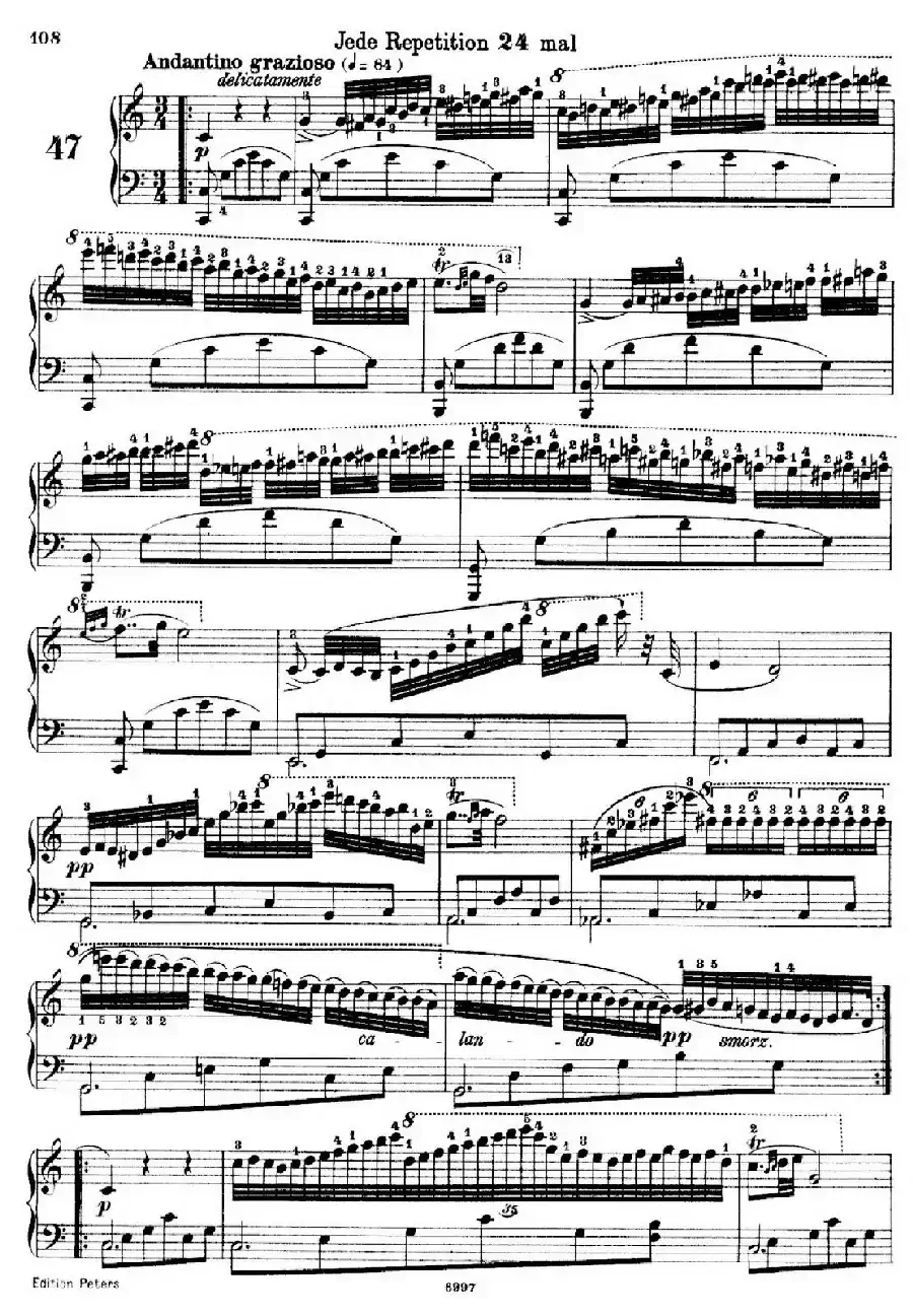 School of the Virtuoso Op.365（60首钢琴高级练习曲·47）