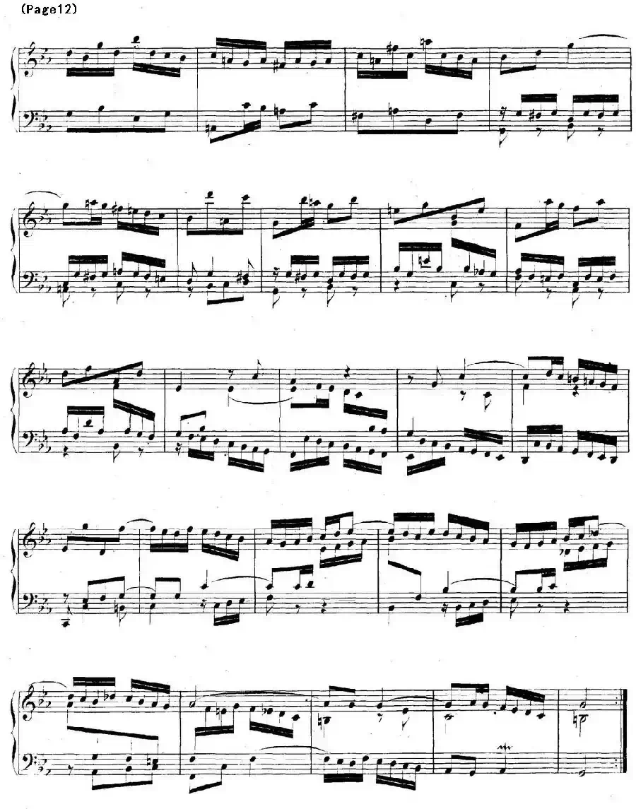 帕蒂塔6首德国组曲（No.2 c小调 巴赫 Partita c Minor BWV 826）