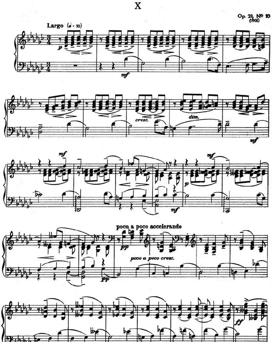 10 Preludes Op.23（拉赫玛尼诺夫10首前奏曲·Ⅹ）