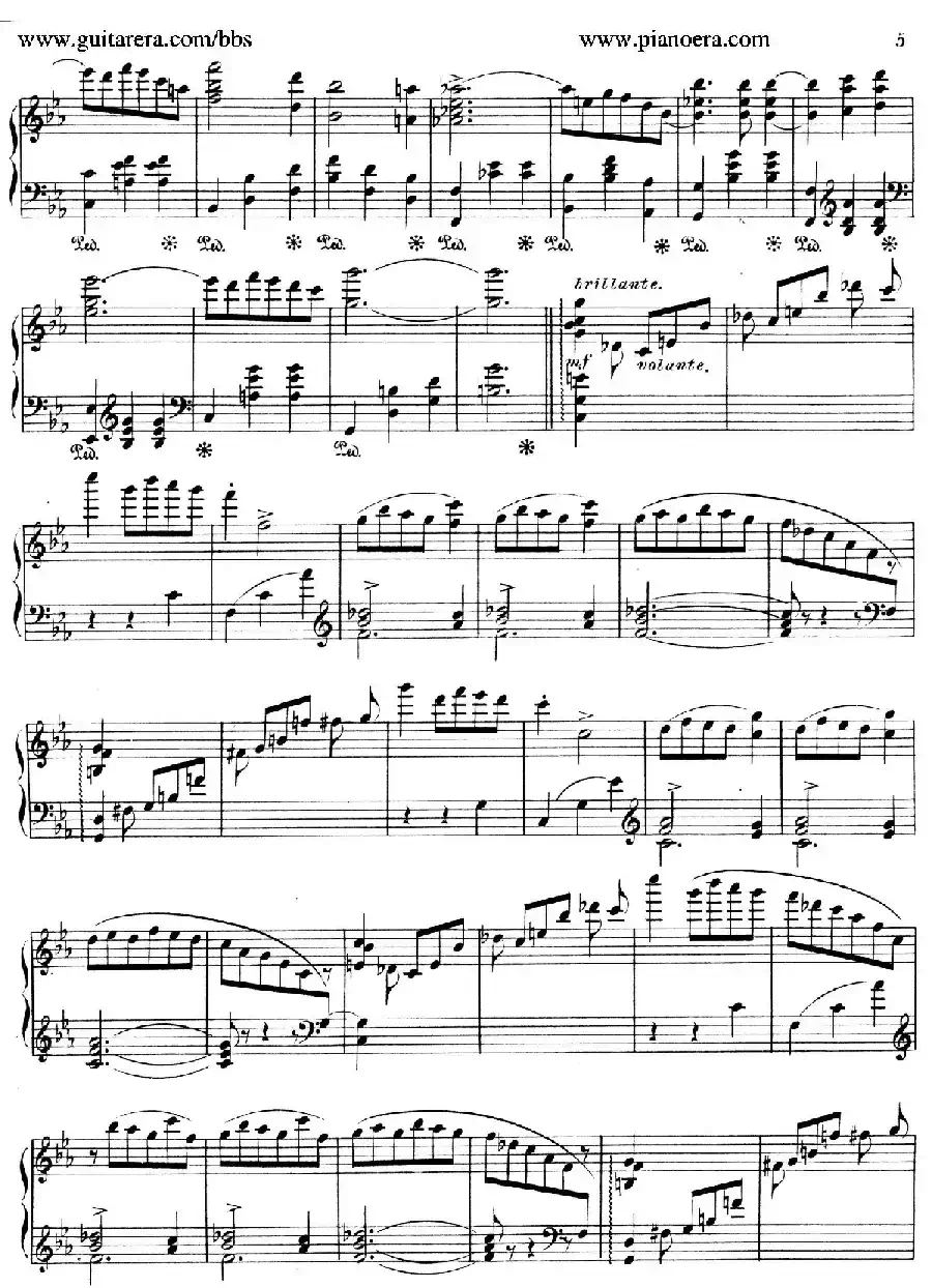 Valse Brillante in A Flat Major（降A大调华丽圆舞曲）
