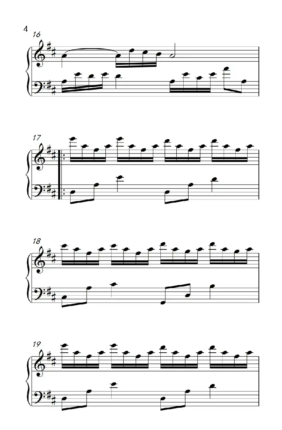 小情歌（《弹吧音教》制谱）