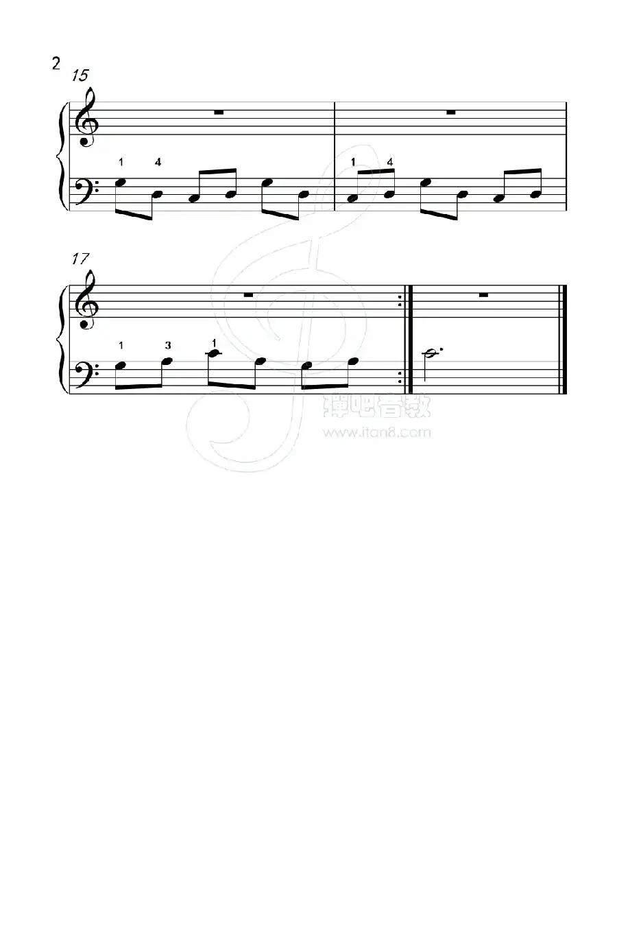 使大指灵活转动的单手练习 76(儿童钢琴手指练习 2)