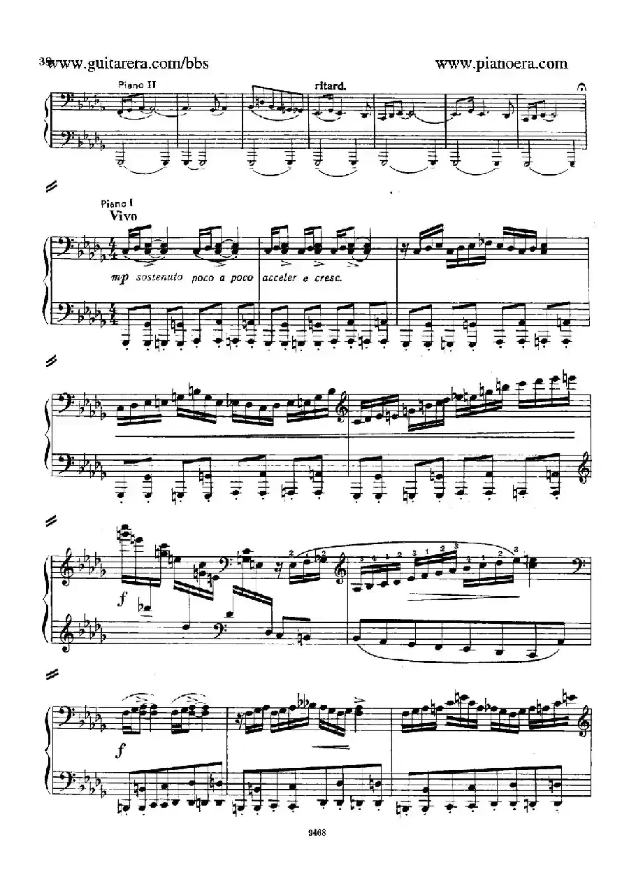 Piano Concerto in D-flat Major Op.37（降D大调钢琴协奏曲·Ⅰ·双钢琴）