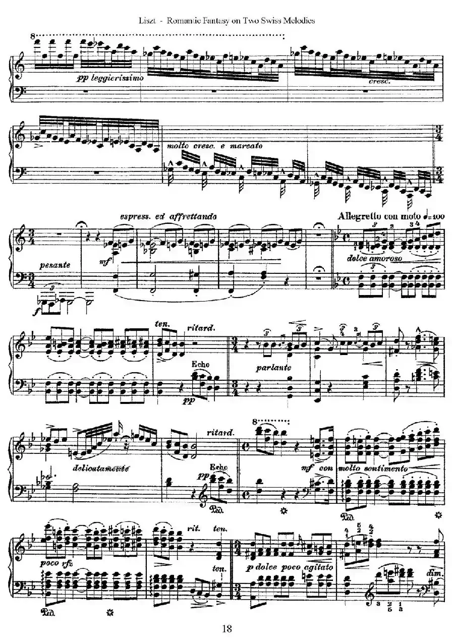 Romantic Fantasy on 2 Swiss Melodies Op.5（浪漫幻想曲）