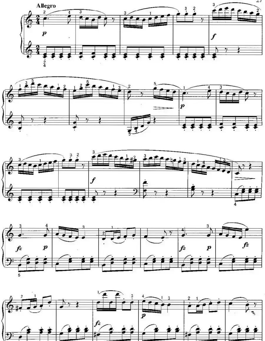 不可不弹的世界钢琴名曲：小奏鸣曲Op.36-3