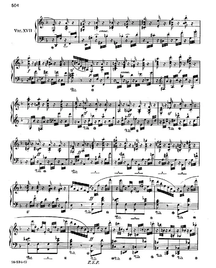 Variations Serieuses Op.54（d小调庄严变奏曲）