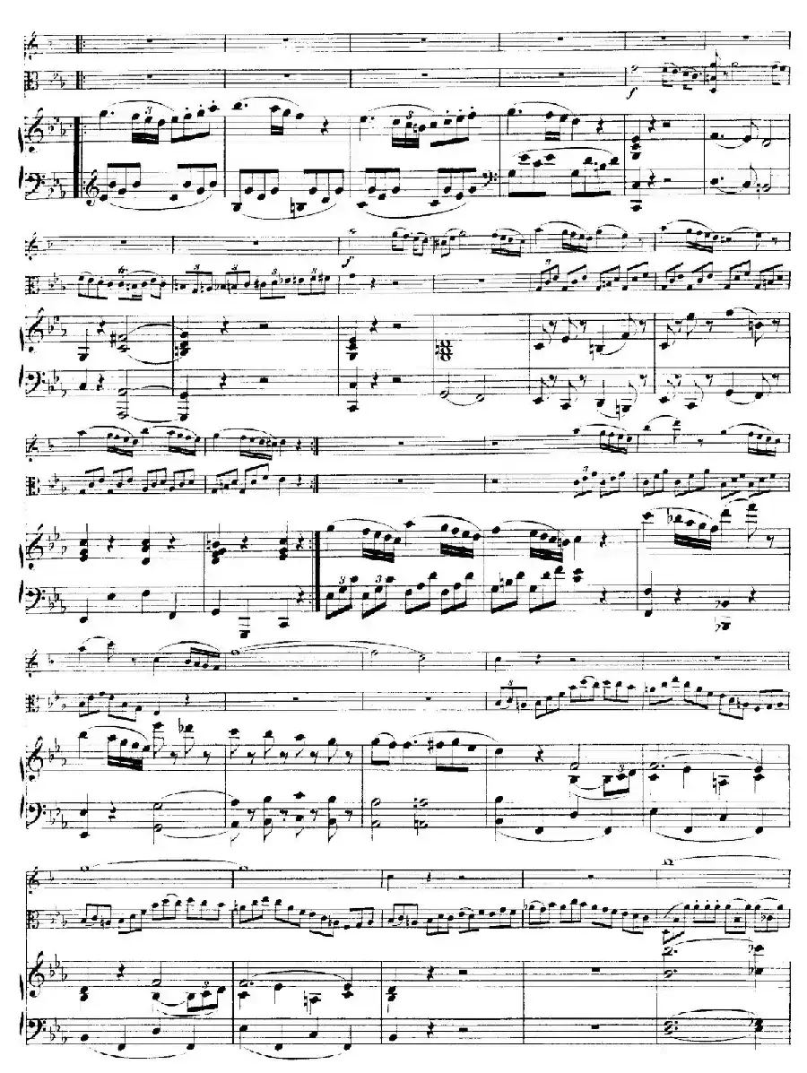 Piano Trio no.2 in E-flat Major K.498（降E大调钢琴三重奏）