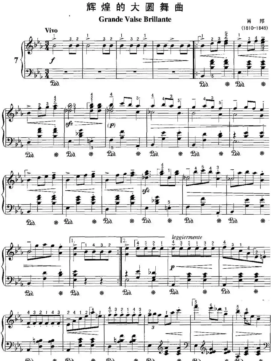 不可不弹的世界钢琴名曲：辉煌的大圆舞曲