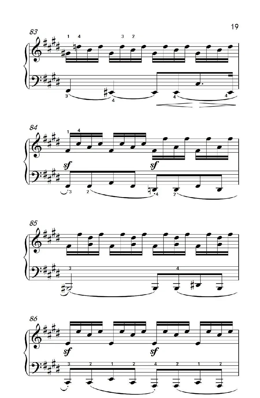 第十四号钢琴奏鸣曲（月光） 激动的急板