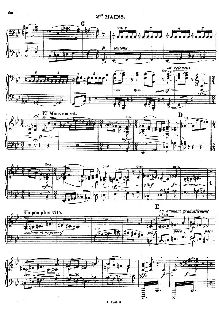 Symphony on a French Mountain Air Op.25（法国山歌交响曲·双钢琴·Ⅱ）