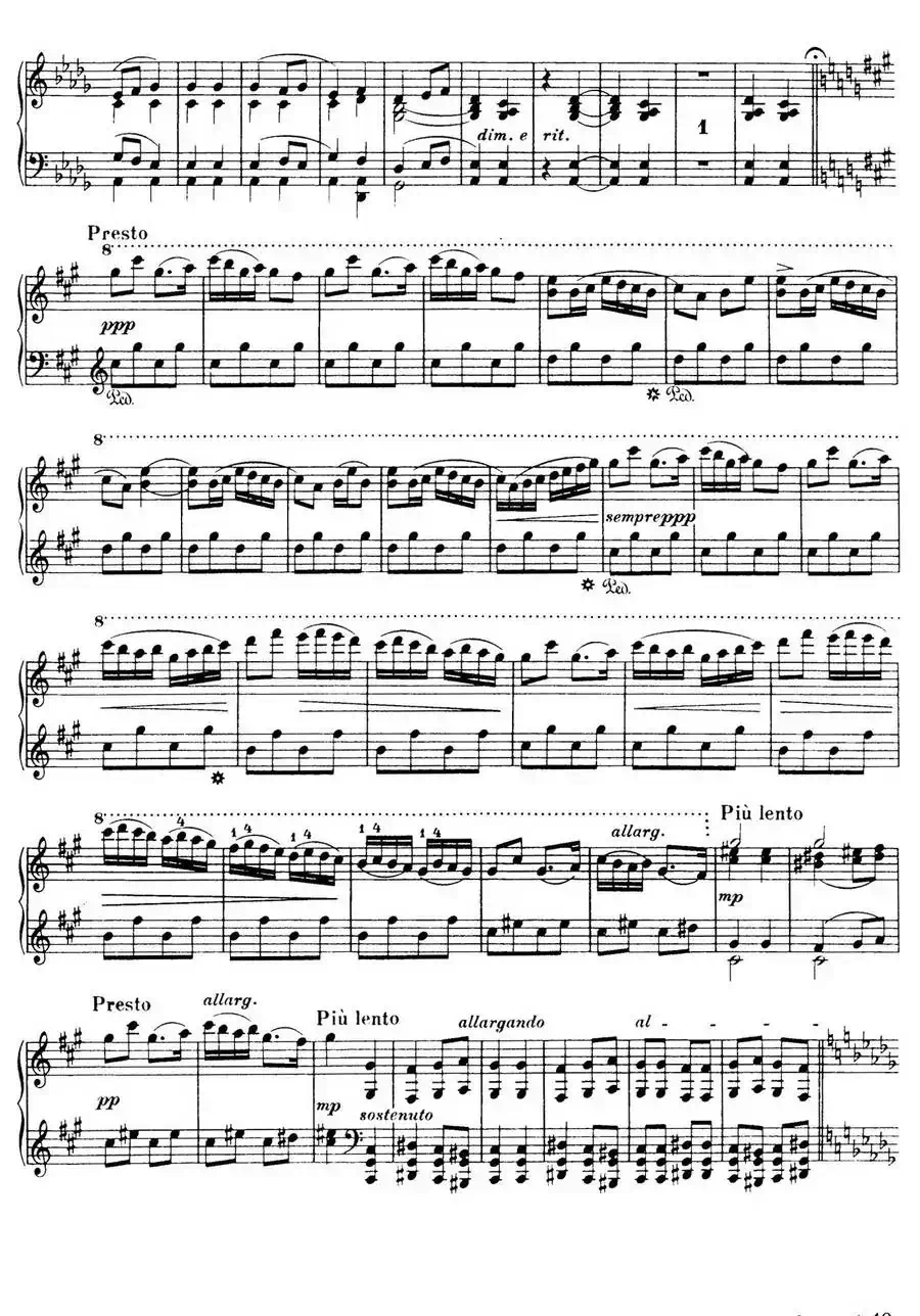 Piano Sonata in F Maj Op·12（F大调钢琴奏鸣曲·第二乐章）