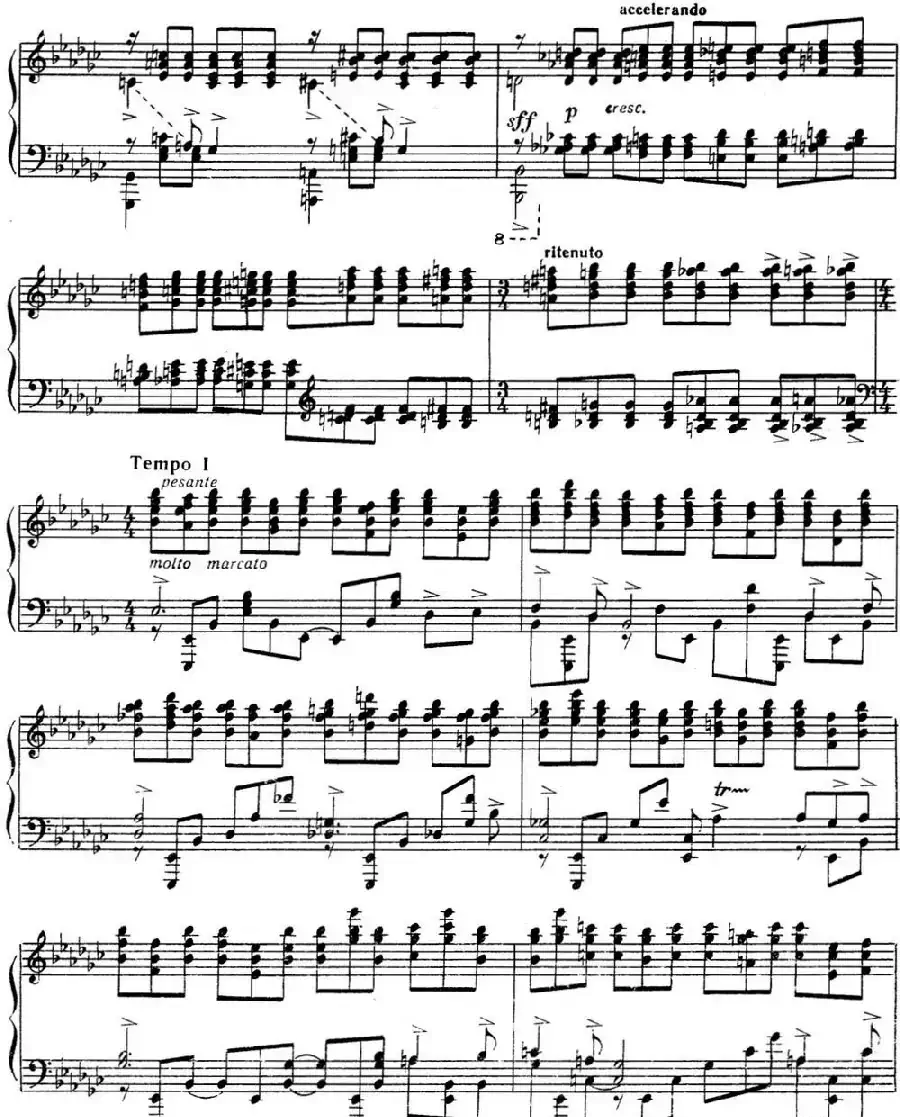 拉赫玛尼诺夫 音画练习曲13或14 Etudes tableaux Op.39 No.5