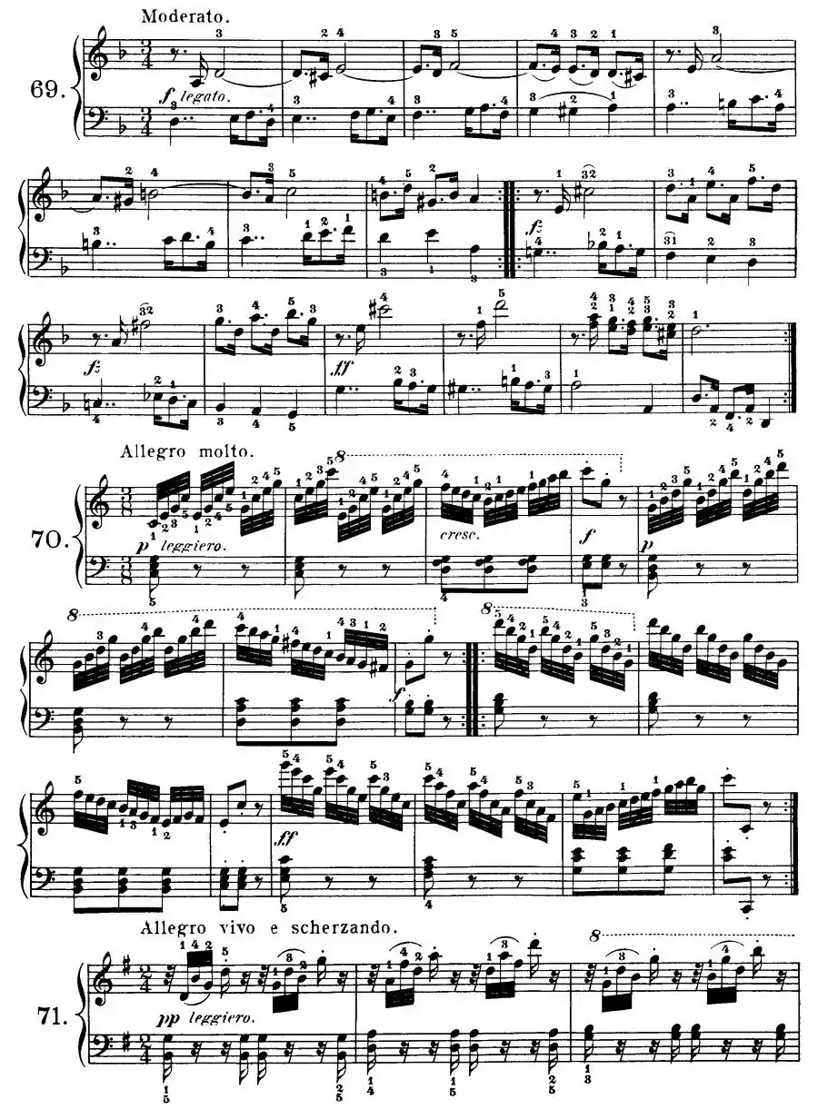 Czerny - 100 Progressive Studies Op.139（69—77）