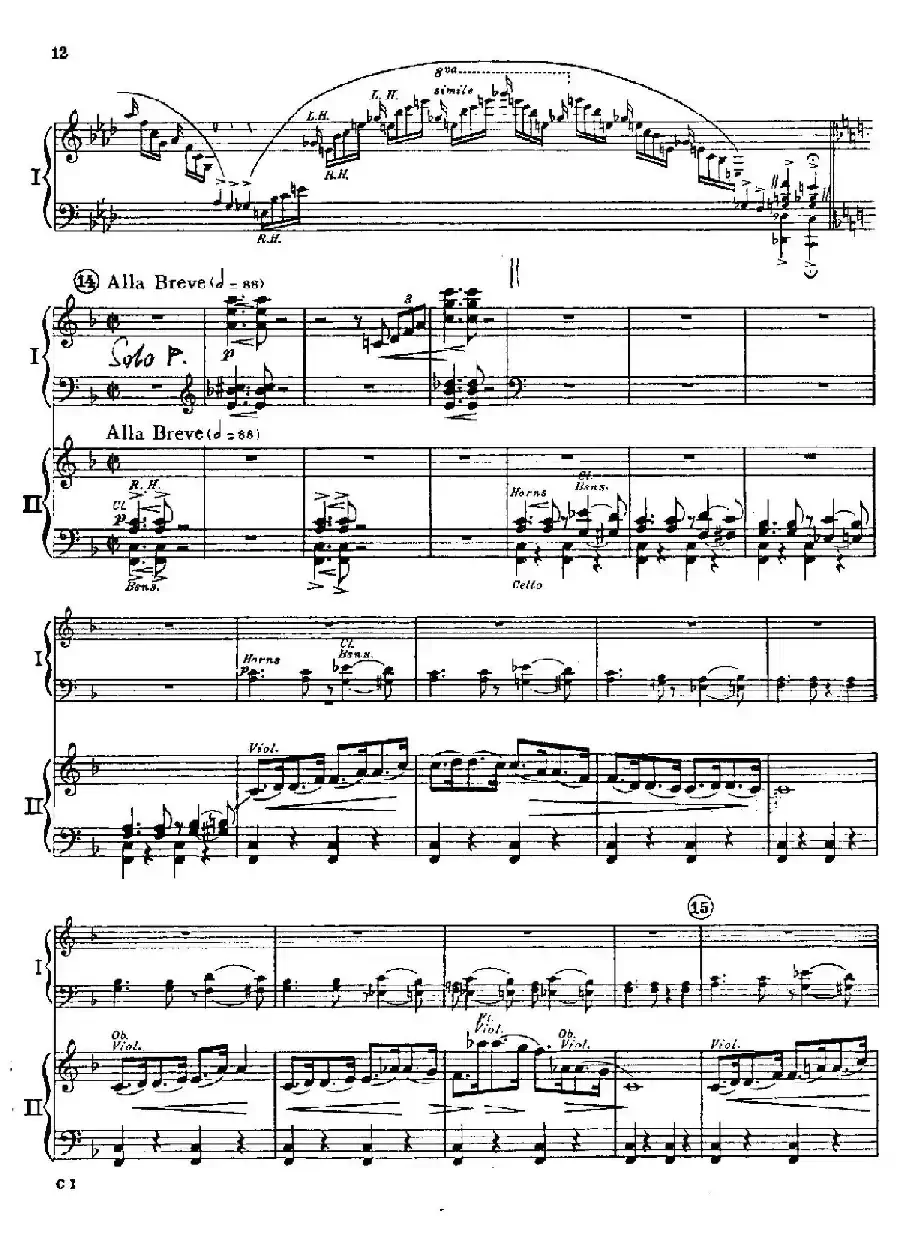 F大调爵士钢琴协奏曲（美版双钢琴原谱 P11—20）