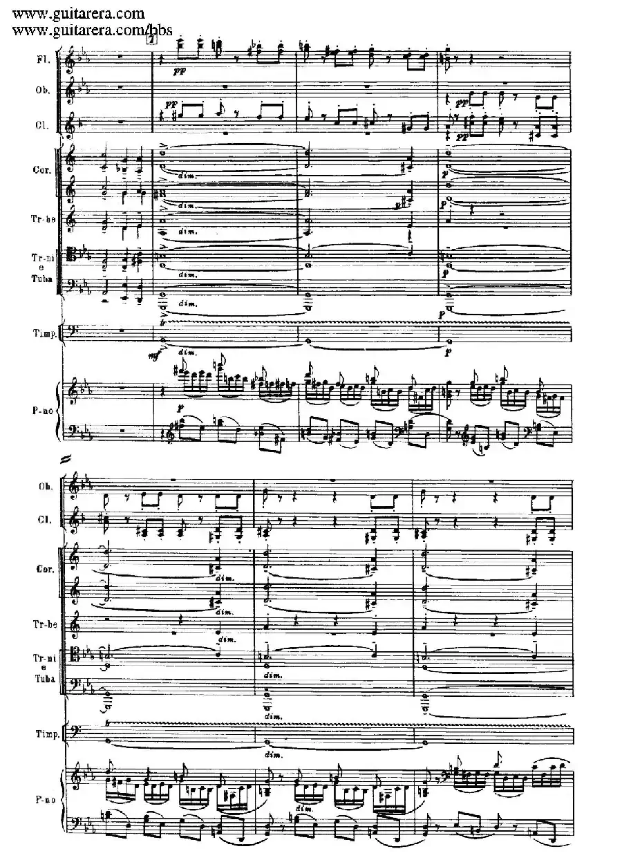c小调第二钢琴协奏曲 Op.18（第一乐章总谱·P10——18）