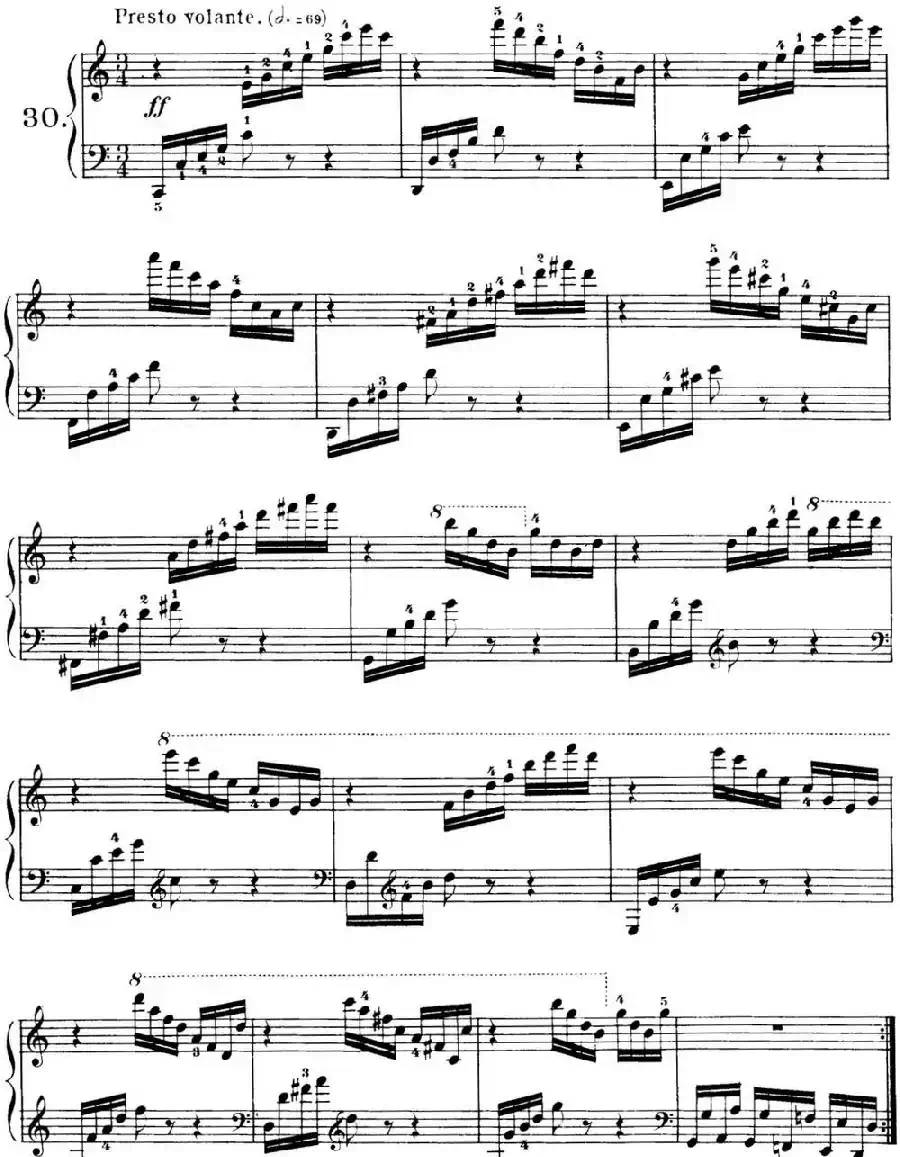 40首车尔尼Op.299钢琴快速练习曲（NO.30）