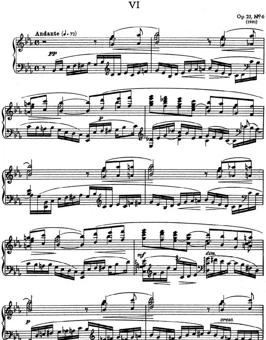 10 Preludes Op.23（拉赫玛尼诺夫10首前奏曲·Ⅵ）