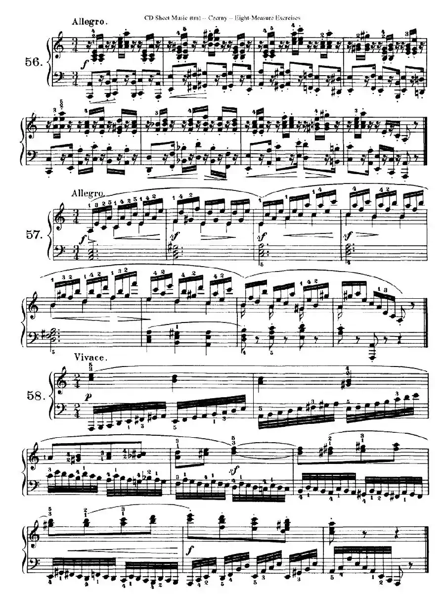 160 Eight- Measure Exercises.Op.821（车尔尼160首钢琴八小节练习曲（54——71））