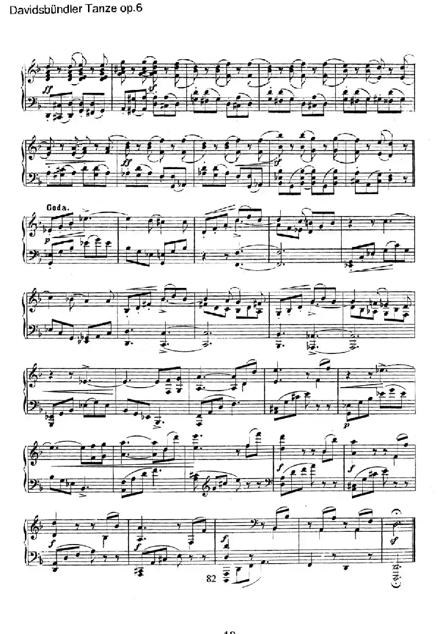 Davidsbundler Tanze Op.6（大卫同盟舞曲）