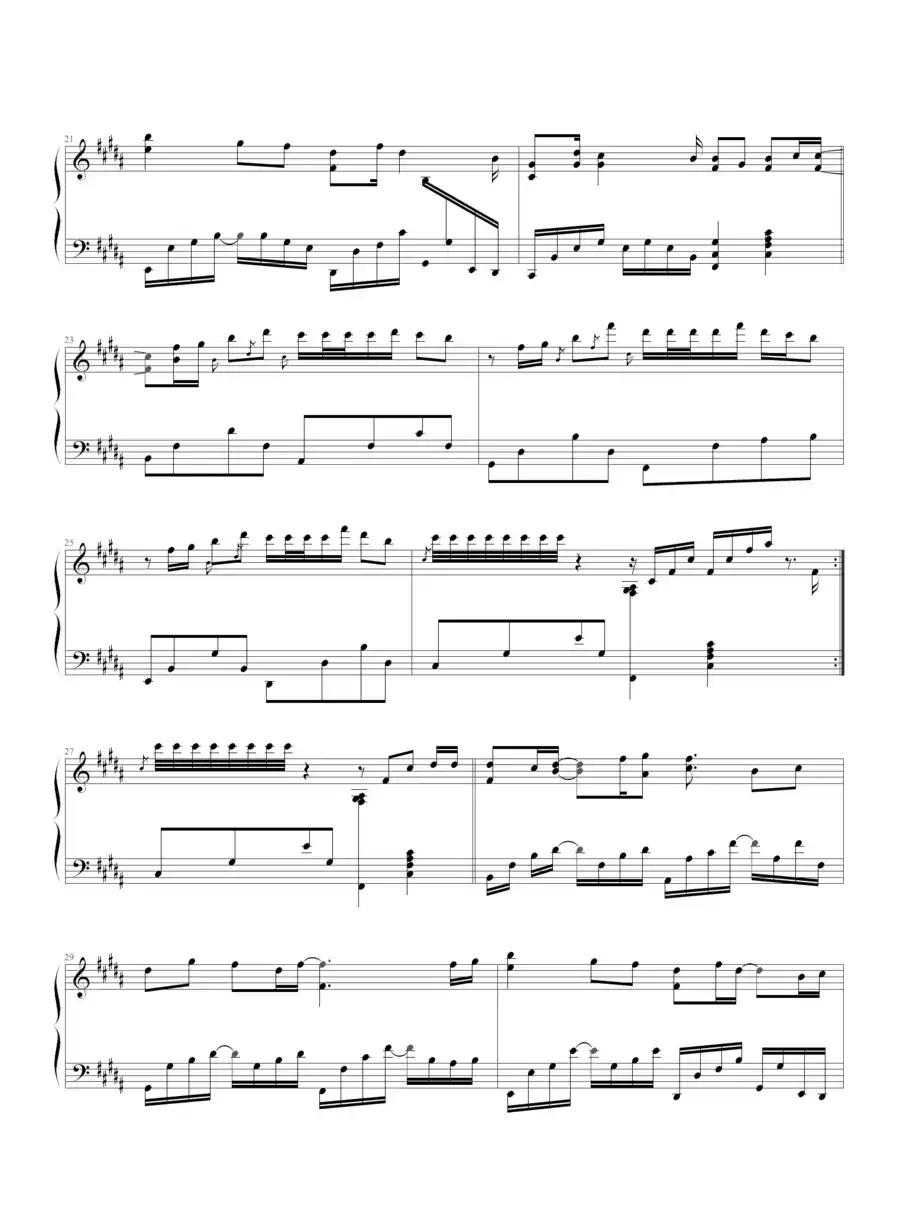 发如雪(《蛐蛐钢琴网》2个版本)