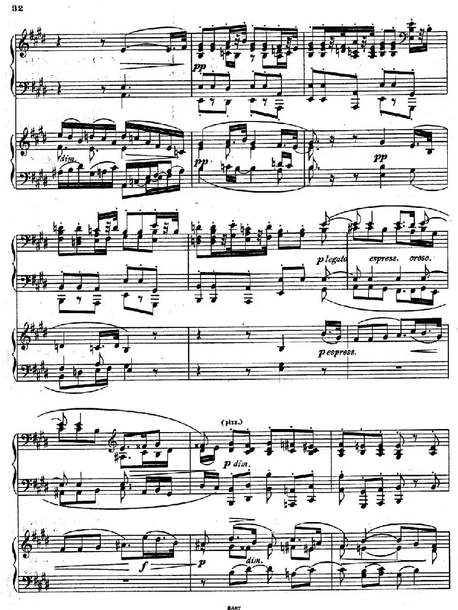 Symphony No.4 in e Minor Op.98（e小调第四交响曲·双钢琴）
