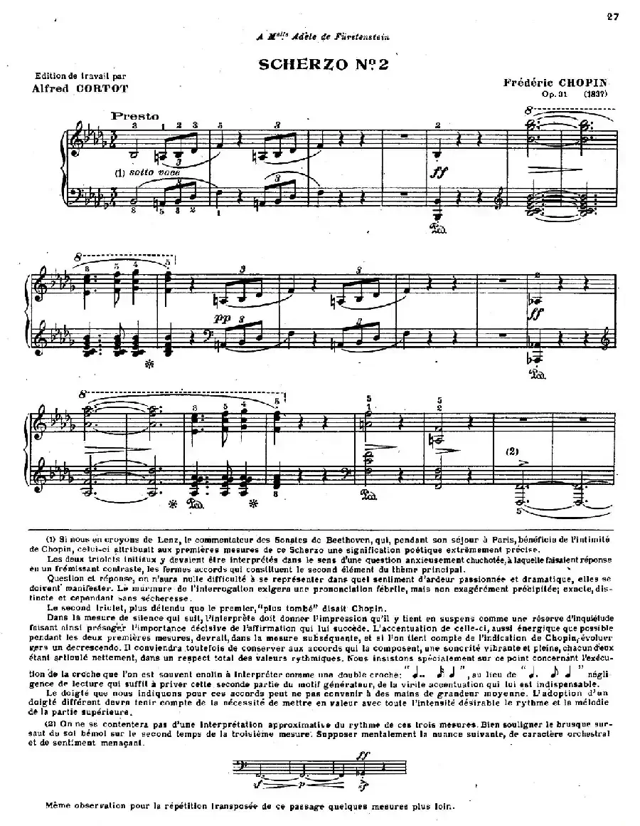 Scherzo no.2 in b-flat Minor Op.31 （降b小调第二谐谑曲）