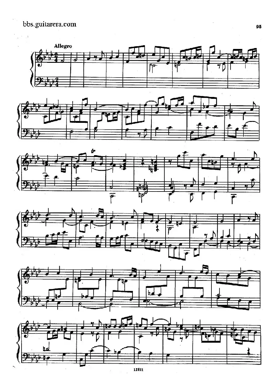 Suite No.8 in f Minor HWV 433（f小调第八组曲）