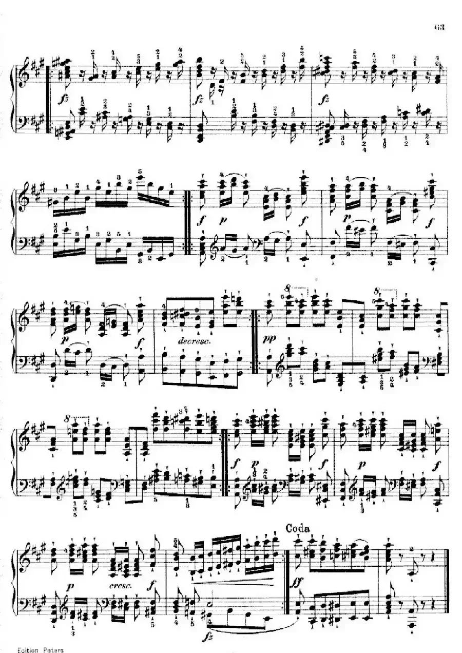 School of the Virtuoso Op.365（60首钢琴高级练习曲·25）