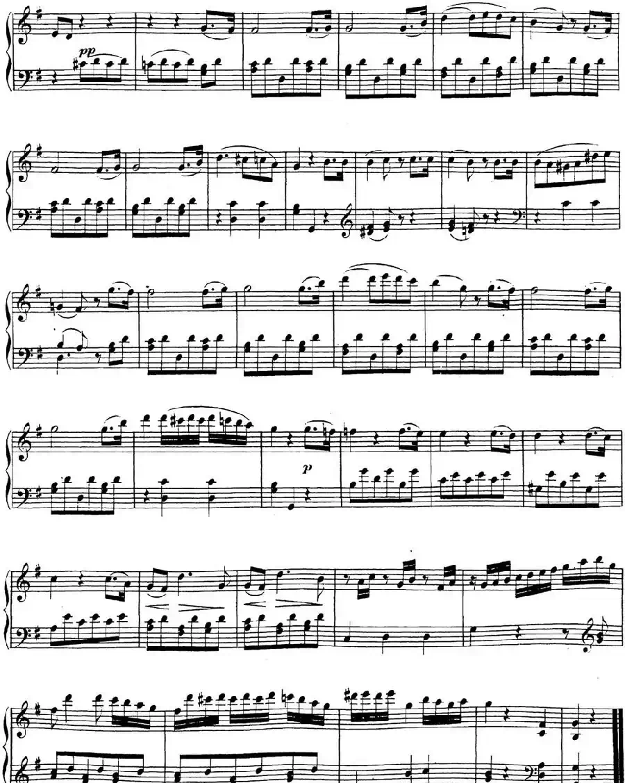 贝多芬钢琴奏鸣曲20 G大调 Op.49 No.2 G major