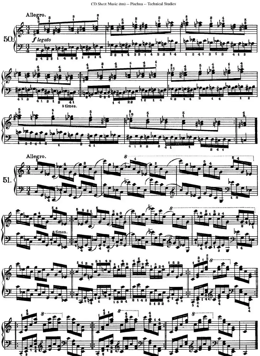 Technical Studies 60 Progressive Exercises （60首钢琴循序渐进练习曲 P81——90）