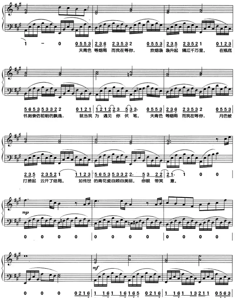 青花瓷（钢琴弹唱）