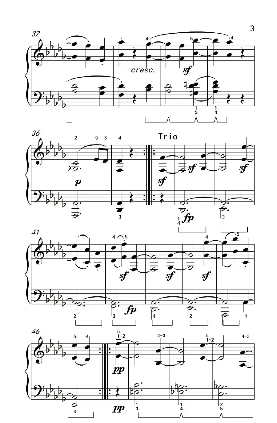 第十四号钢琴奏鸣曲（月光） 行板