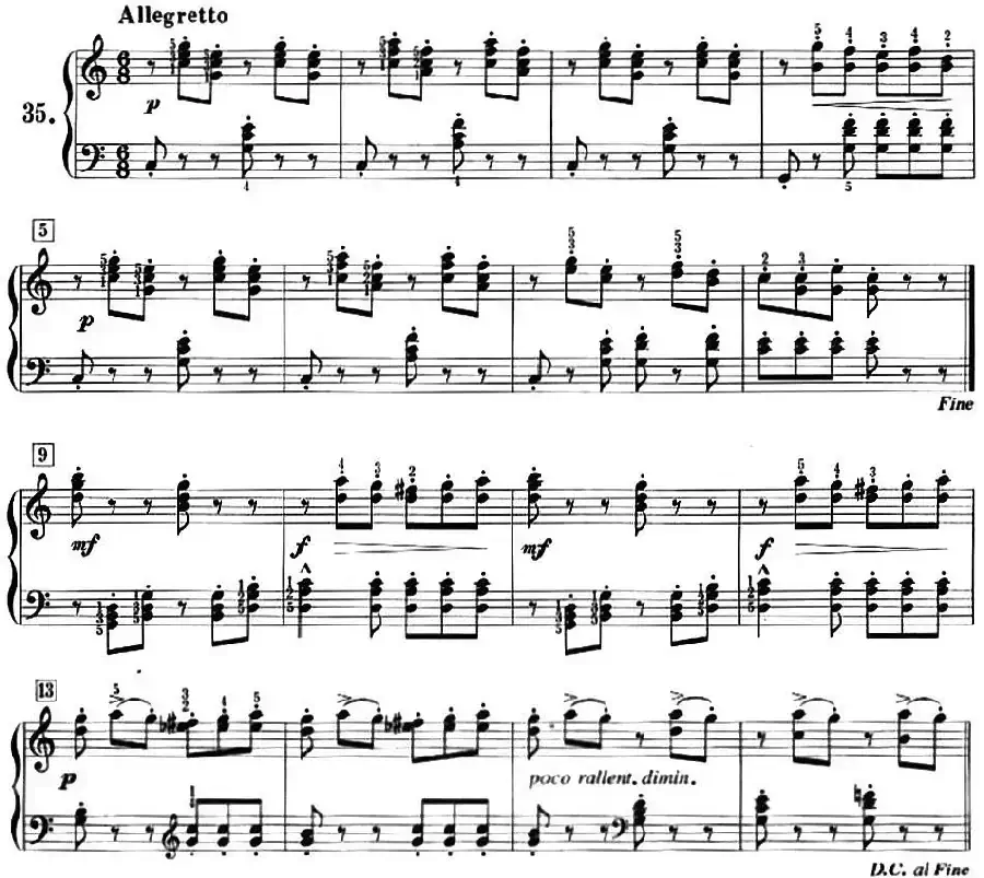 50首莱蒙钢琴练习曲 作品37(NO.35)