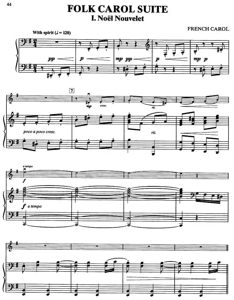 FOLK CAROL SUITE（钢琴伴奏）