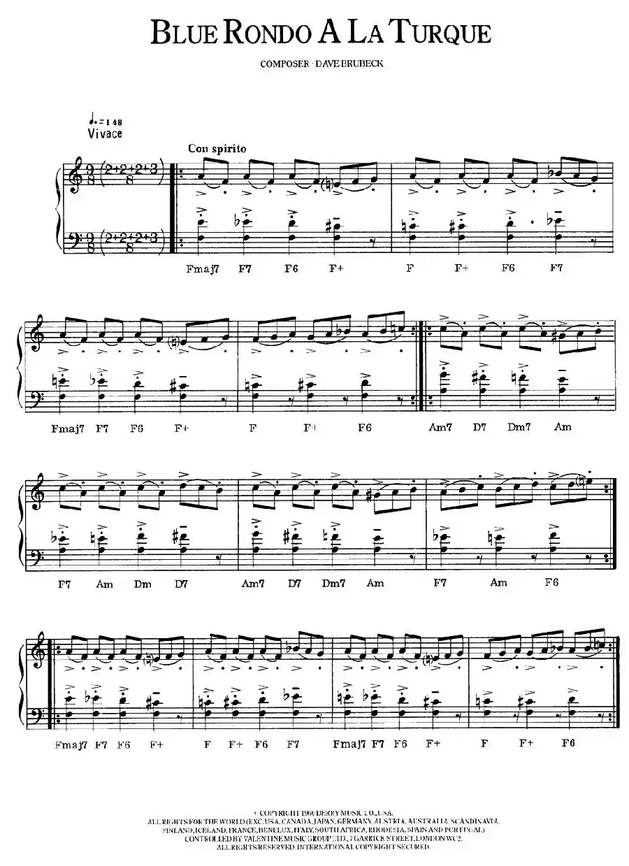 Blue Rondo A La Turque(蓝色回旋曲)