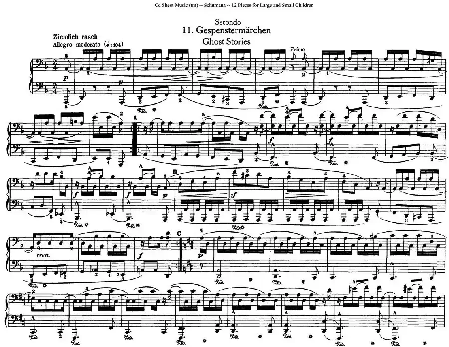 12首为孩子们而作的四手联弹曲 Op.85（四手联弹）（11）