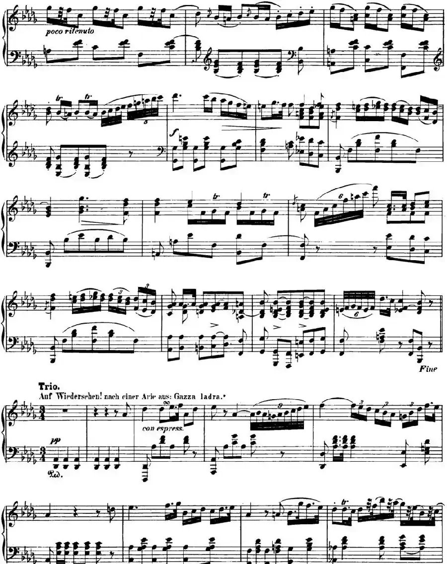 肖邦 波兰舞曲 Op.posth.P.1 No.5 降B大调