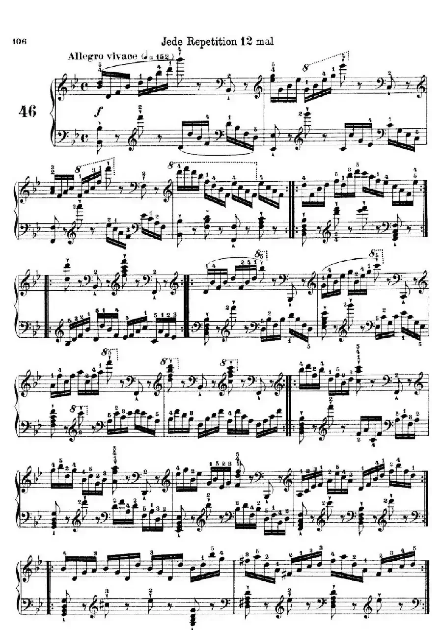 School of the Virtuoso Op.365（60首钢琴高级练习曲·46）