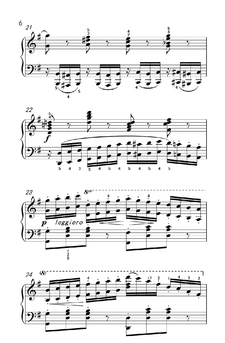 车尔尼钢琴八度练习曲 553(2)