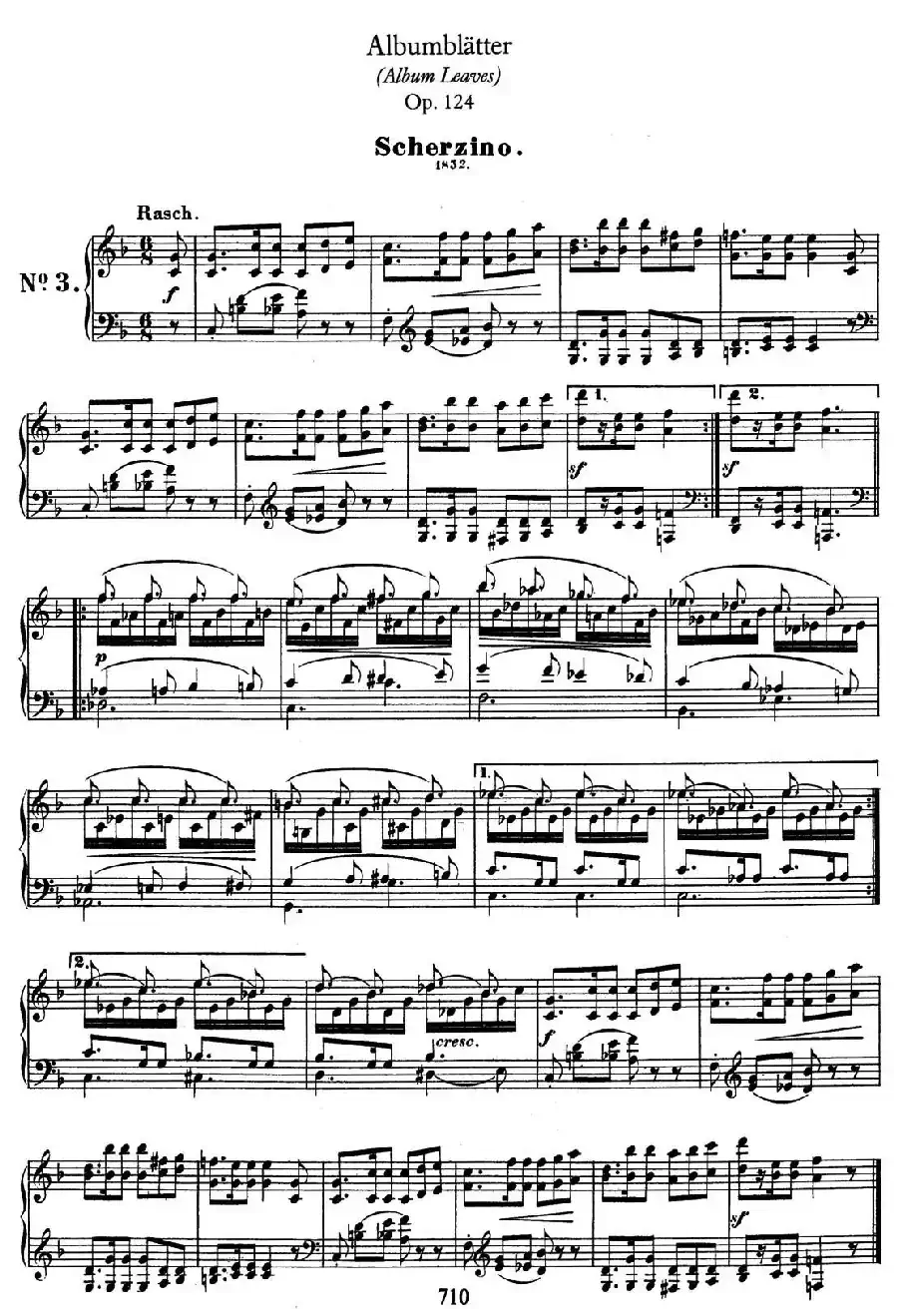 Albumblätter Op.124（纪念册页）（No.3）