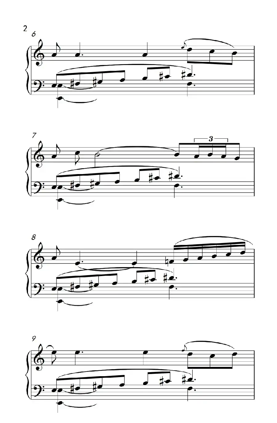 六首保加利亚节奏舞曲 第一首(巴托克 小宇宙 钢琴教程 6)