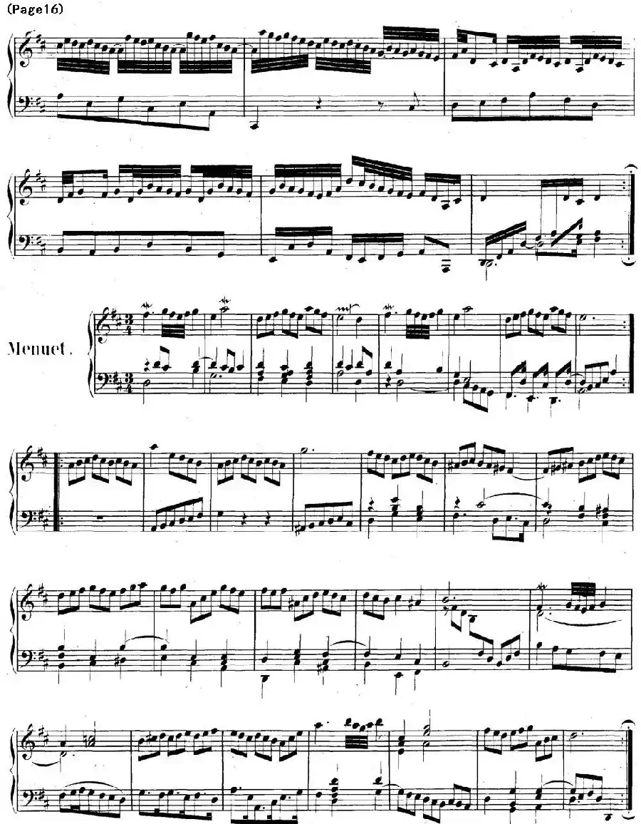 帕蒂塔6首德国组曲（No.4 D大调 巴赫 Partita D Major BWV 828）