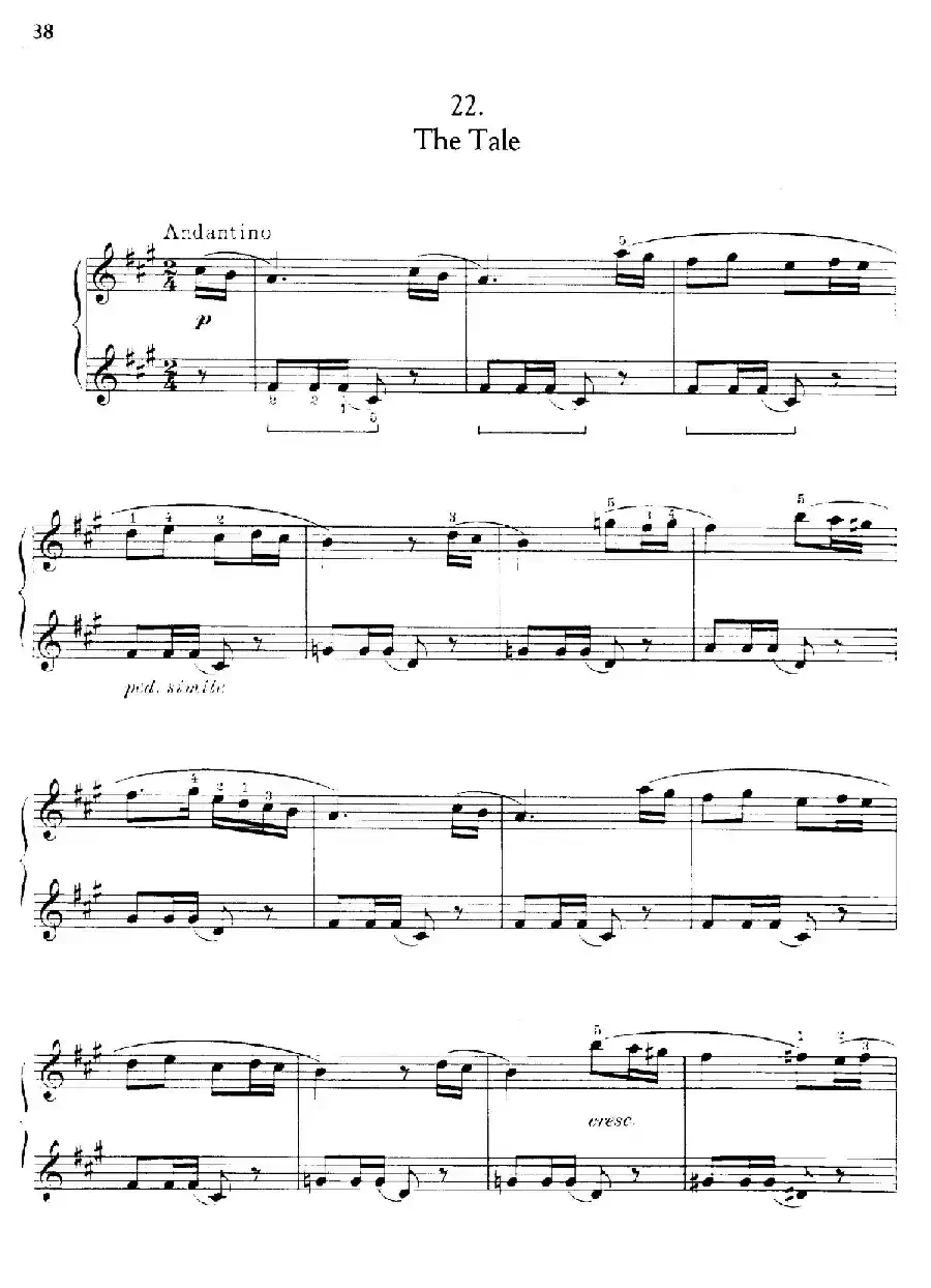 Thirty Pieces For Children Op.27（30首儿童钢琴曲 21—25）