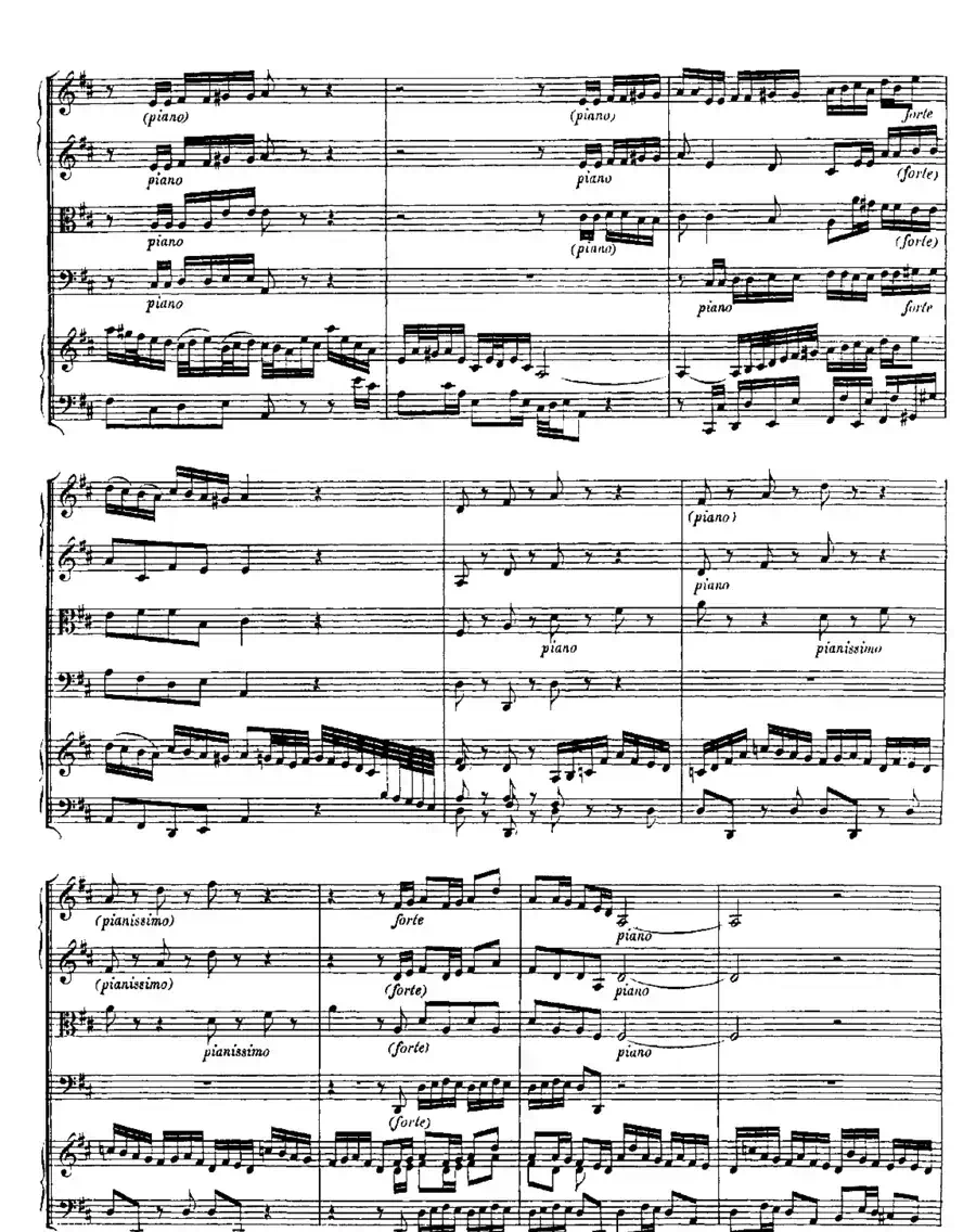 Harpsichd Concerto in D Maj BWV 1054（D大调第三号古钢琴协奏曲·总谱）